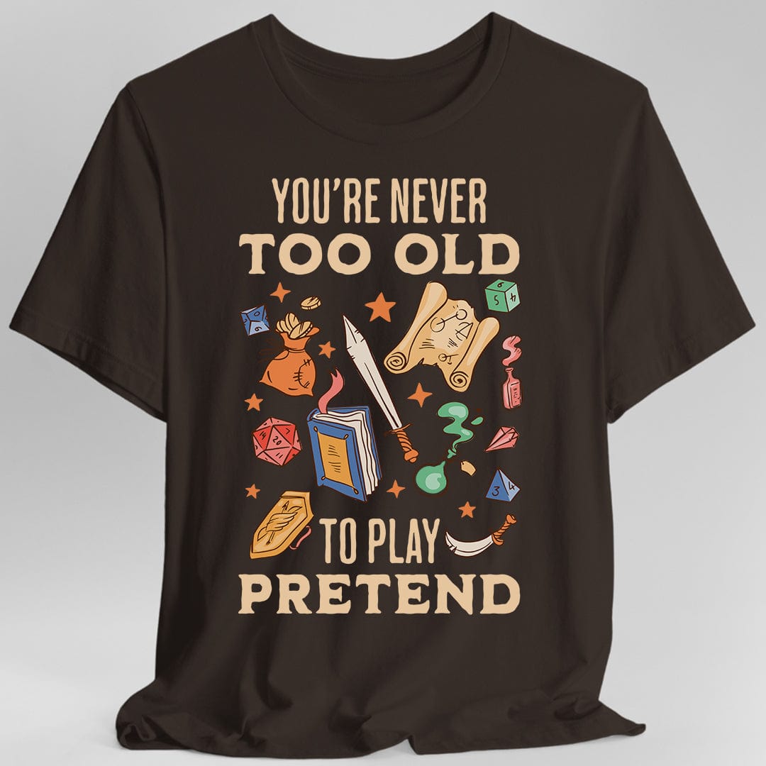 Nunca se es demasiado viejo para jugar a imaginar – Camiseta de D&D