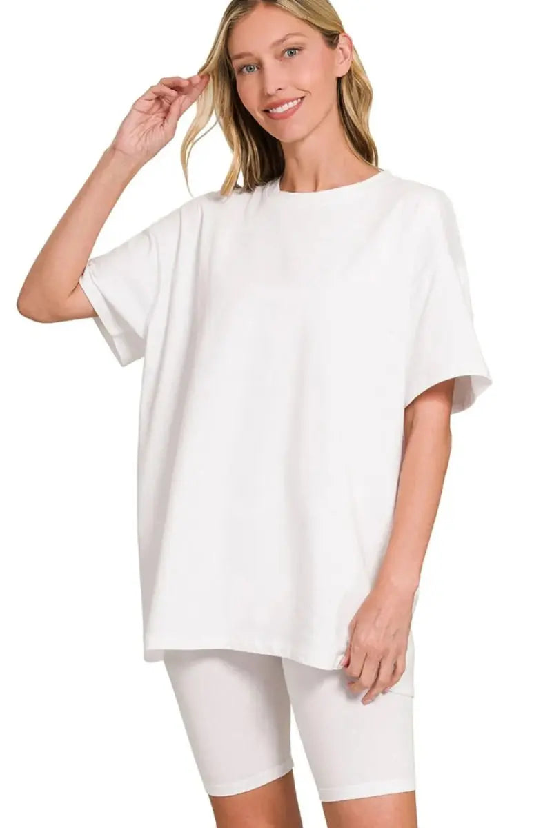 Women's Loungewear Set Loungewear Set - Ultra Comfy Cotton - Women's Top & Shorts