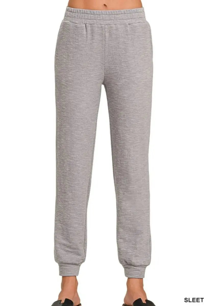 Trendsi Cotton Slub Joggers Women's Casual Pants USA Shipped! Comfortable & Stylish