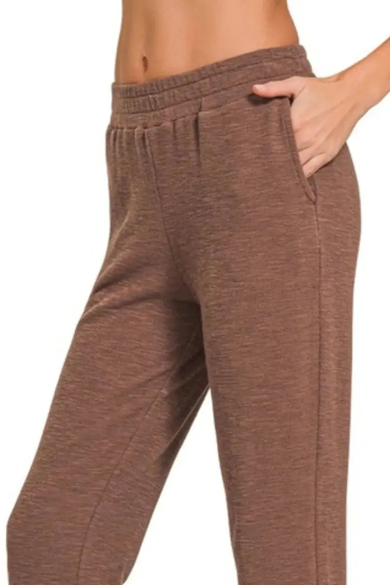 Trendsi Cotton Slub Joggers Women's Casual Pants USA Made Comfortable