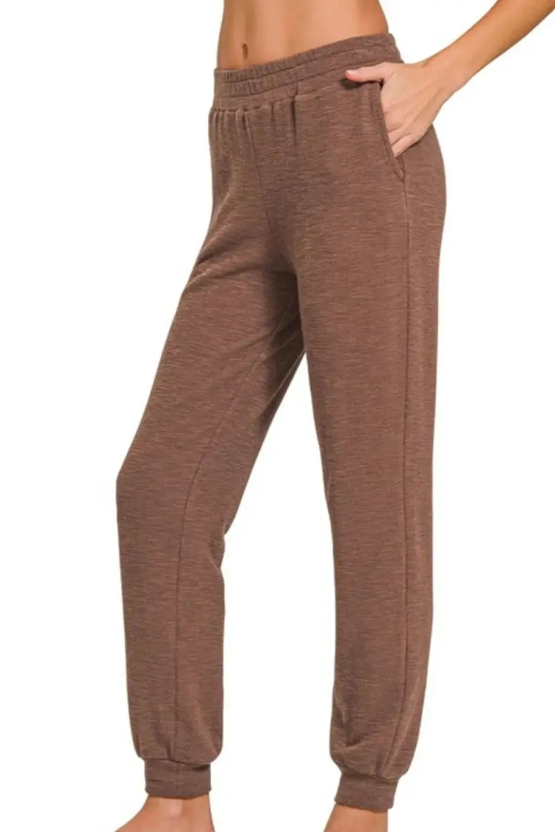 Trendsi Cotton Slub Joggers Women's Casual Pants USA Made Comfortable