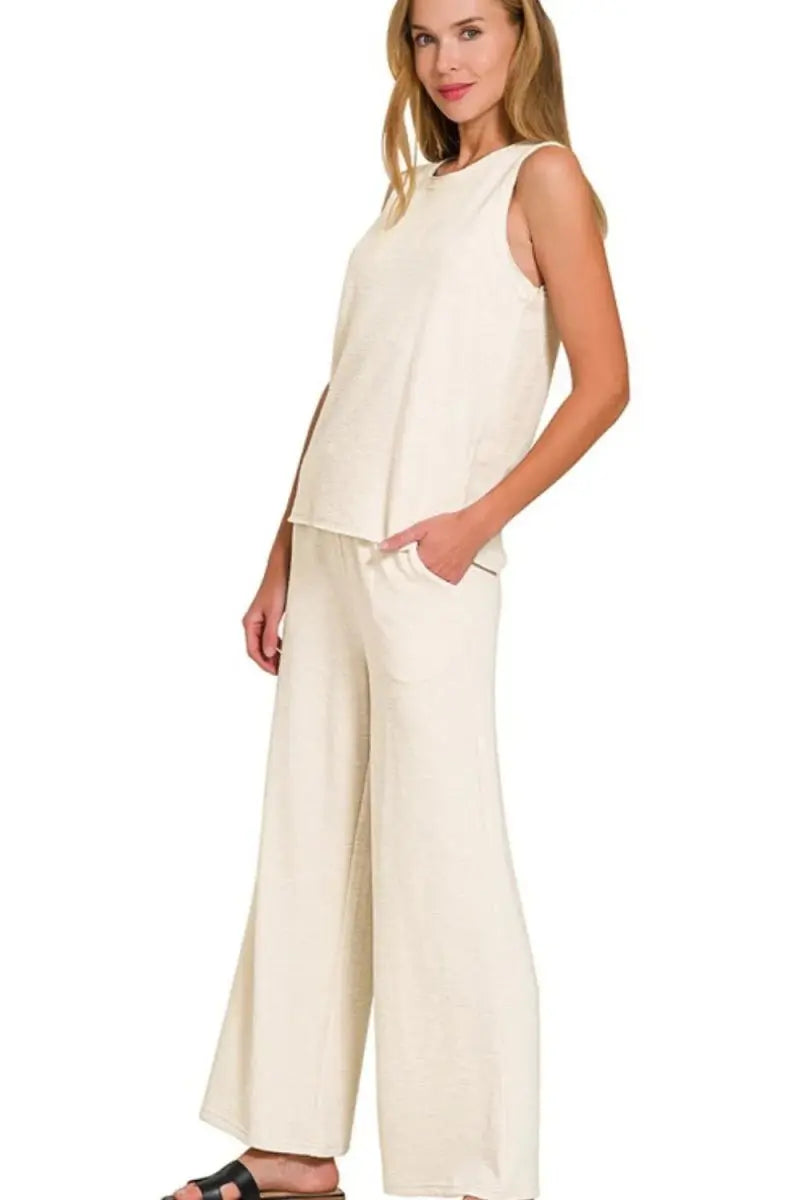Women's Lounge Set Women's Lounge Two Piece Set - Comfy USA Made - Cotton Slub