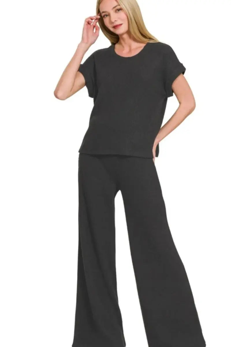 Loungewear Set - Soft Knit - Relaxed Fit Two-Piece