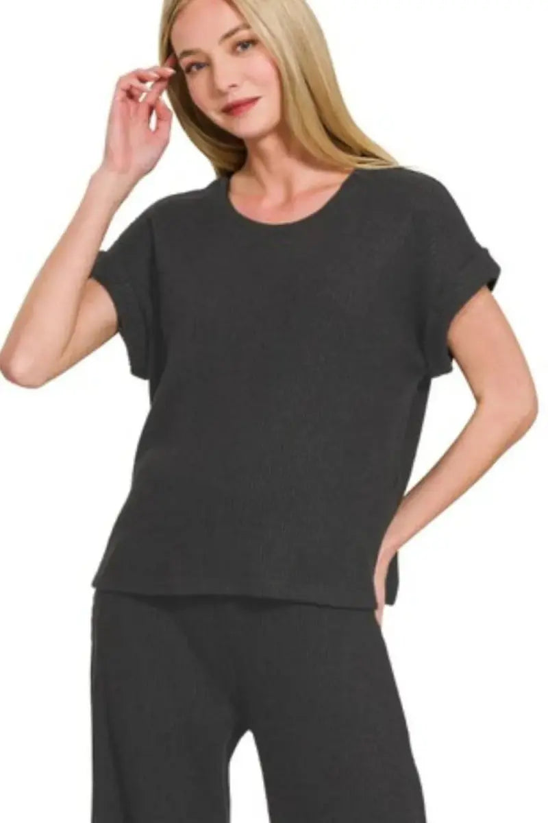 Loungewear Set - Soft Knit - Relaxed Fit Two-Piece