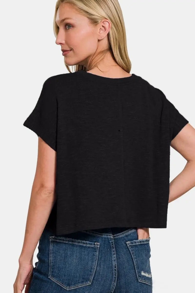 T-Shirts Trendsi Zenana Basic Women's Crop Top Everyday Tee Soft & Comfy T-Shirt