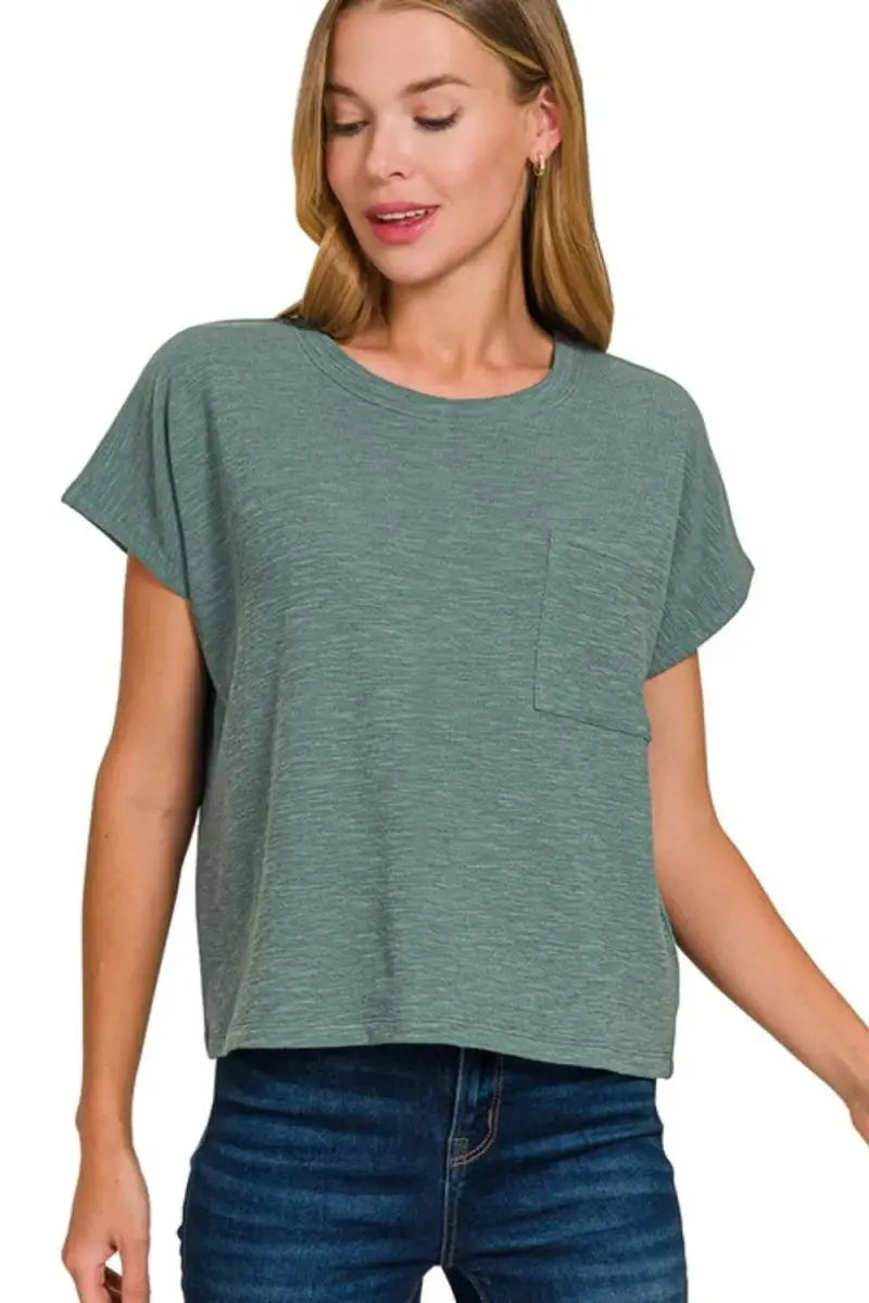 T-Shirts Trendsi Round Neck Tee Women's Everyday Basic Soft T-Shirt