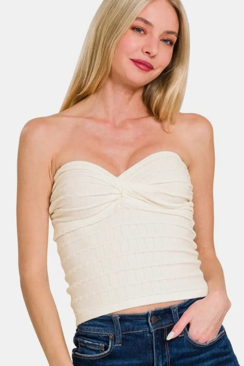 T-Shirts Trendsi Ruched Sweetheart Top Women's Casual Tank USA Made, Comfy