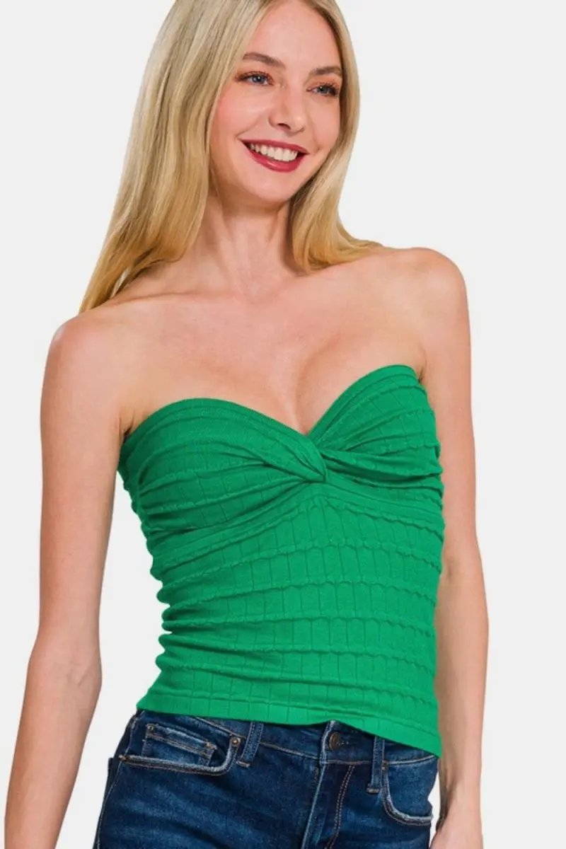 T-Shirts Trendsi Ruched Sweetheart Top Women's Casual Tank USA Made Soft