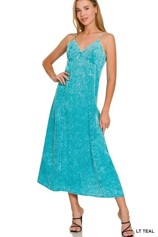 Vestidos Trendsi Tencel Vestido largo de mujer casual holgado y cómodo