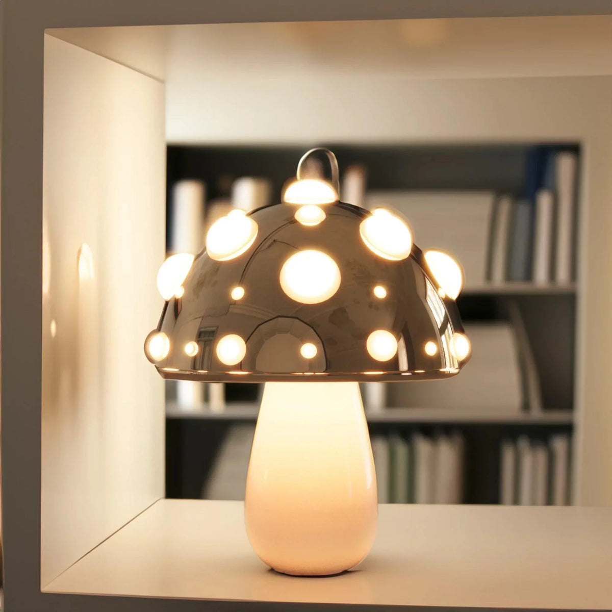 Zitake Gold Mushroom LED Table Lamp Cordless/Corded
