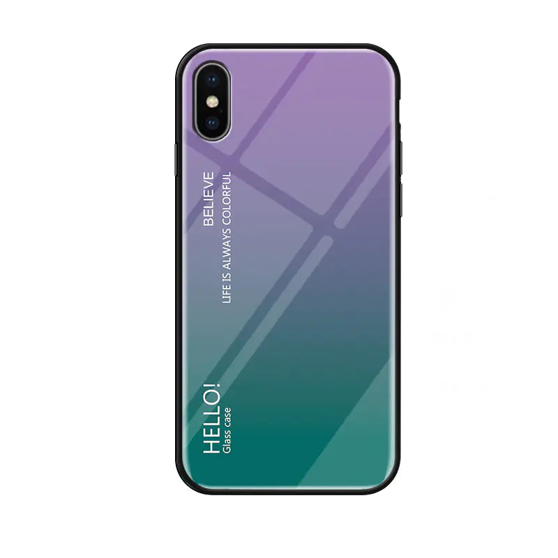 Gradient Glass Phone Case - Hello Design